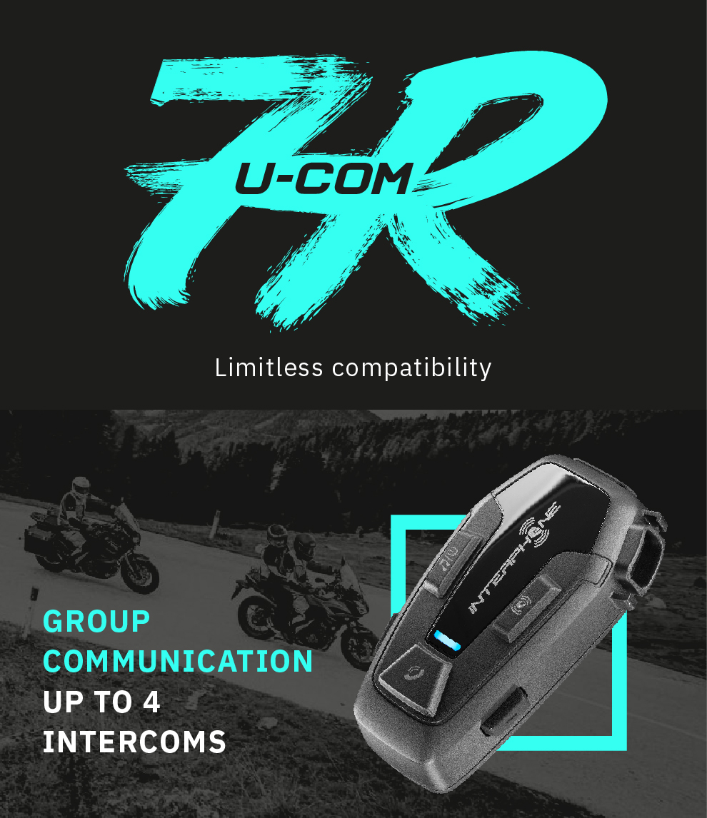  Interphone Cellularline, Motorcycle Intercom with Bluetooth and  Mesh Communication, Model U-Com 16, Up to 4 Motors, Distance 1.6 Km,  Compatible with Sena, OEM, GPS, Waterproof, Universal : Electronics